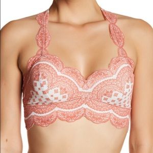 Free People Strange Magic Flocked Bralette Size Medium